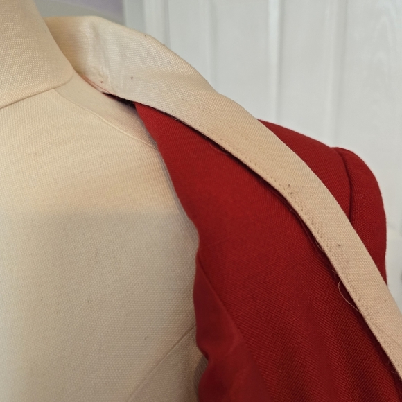 Preston & York Vintage | 8 | Vintage Red & White Long Blazer - Picture 10 of 16